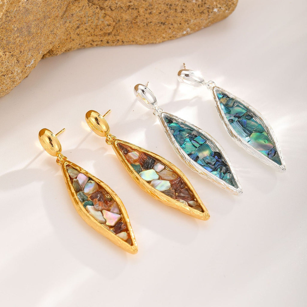 Abalone Leaf Earrings, all styles