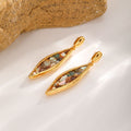 Abalone Leaf Earrings — Gold