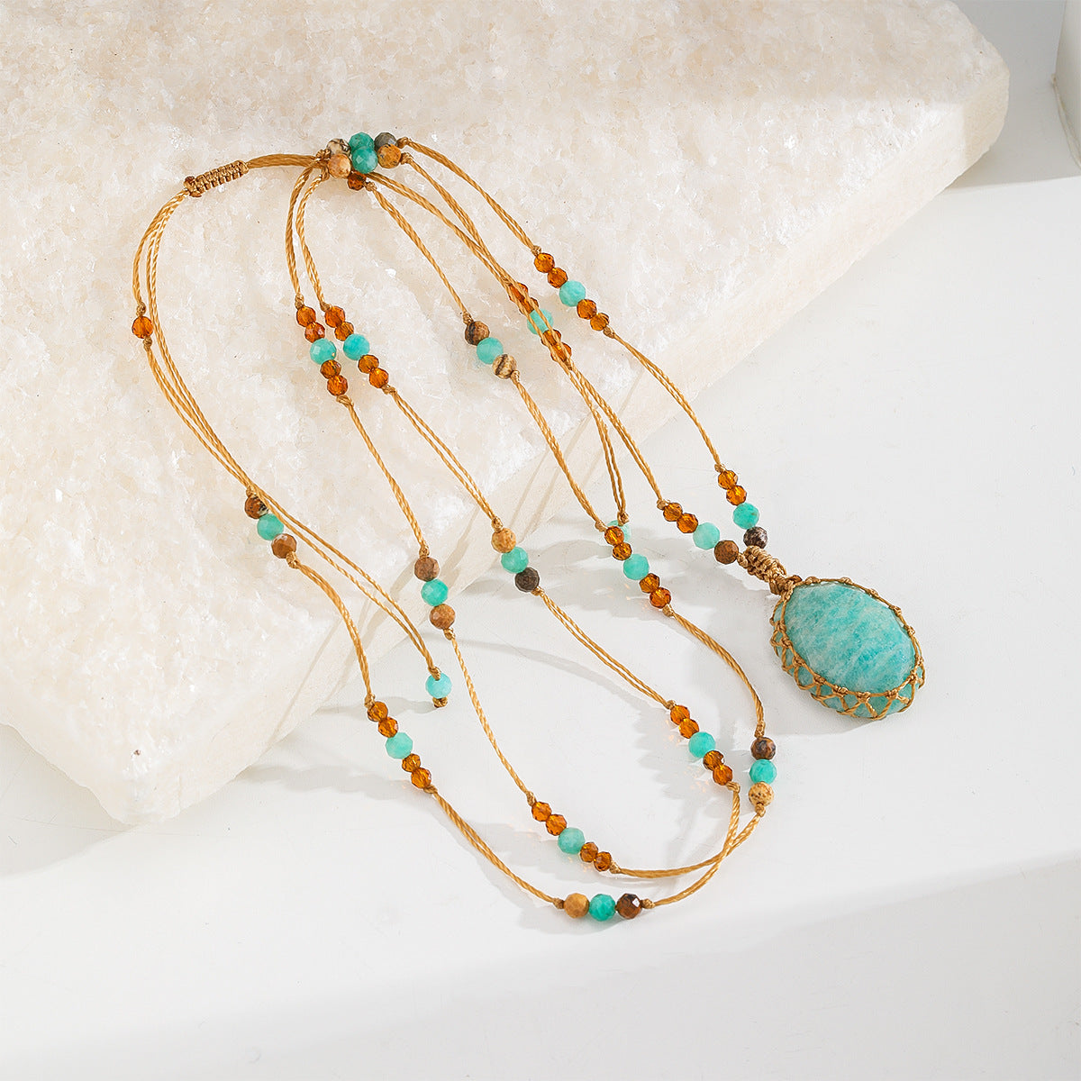 Amazonite Cord Necklace