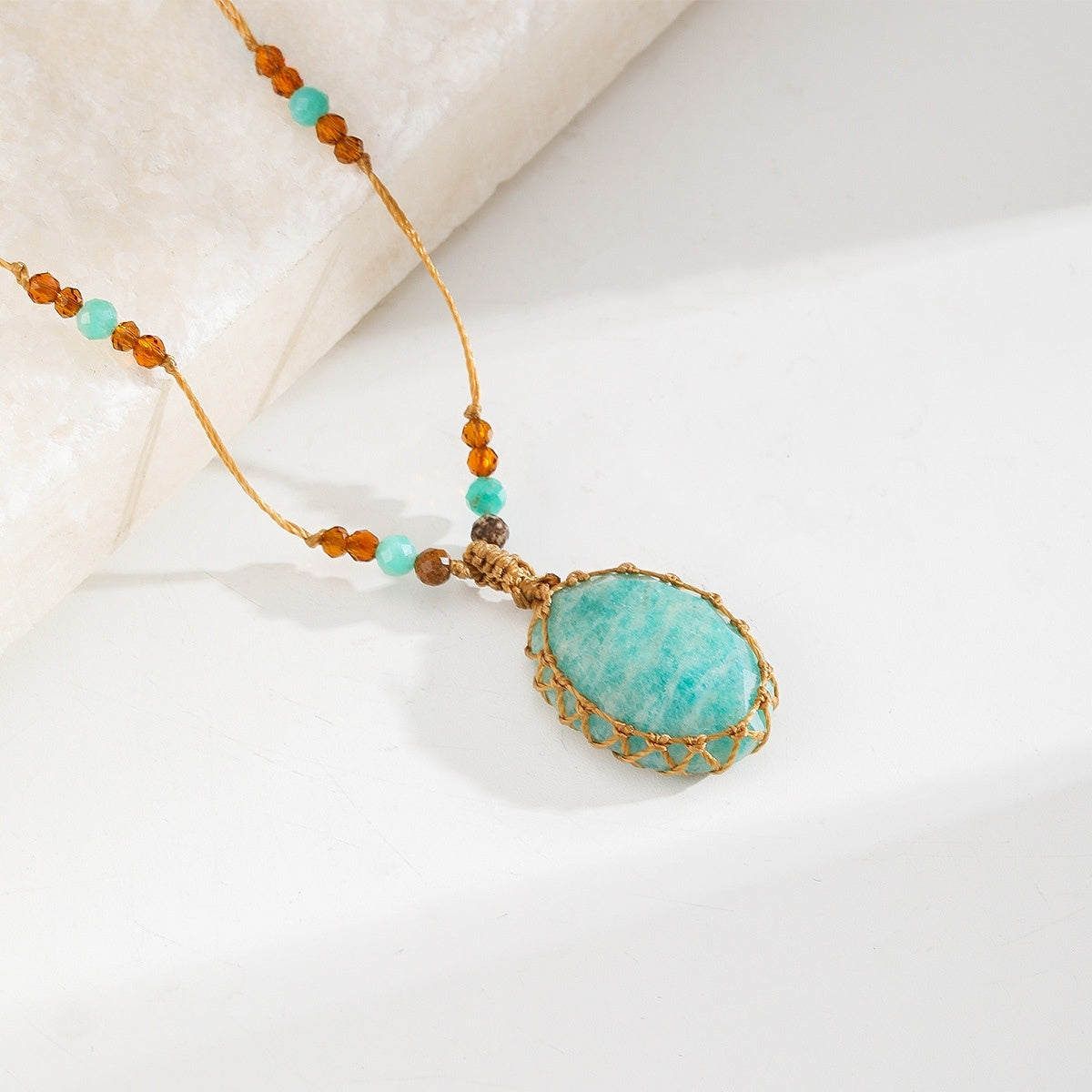 Amazonite Cord Necklace