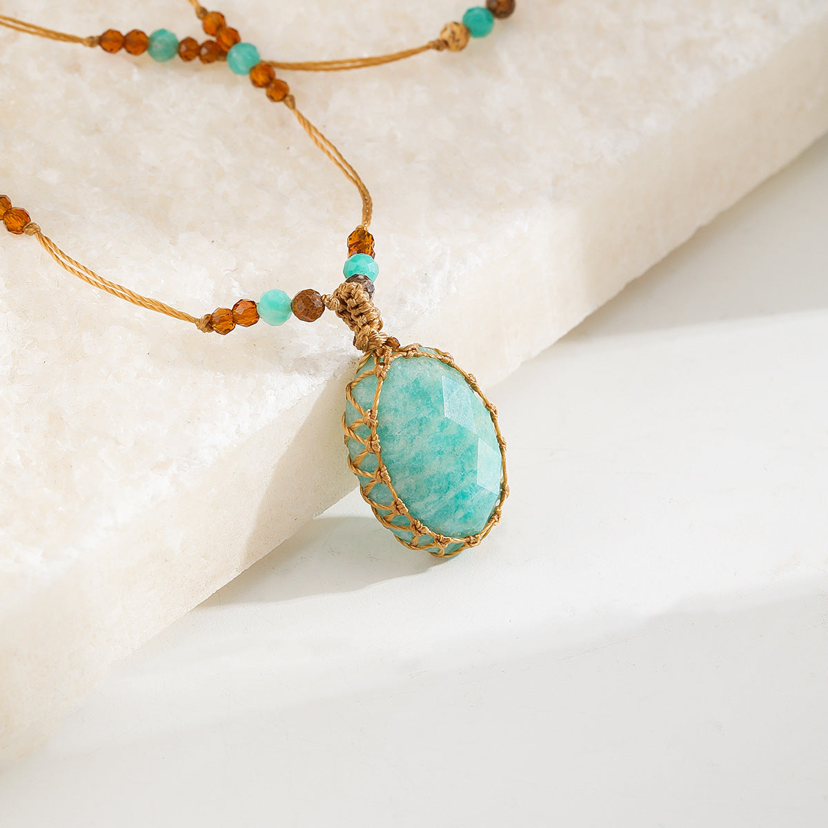 Amazonite Cord Necklace