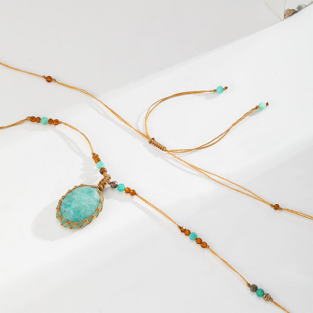 Amazonite Cord Necklace