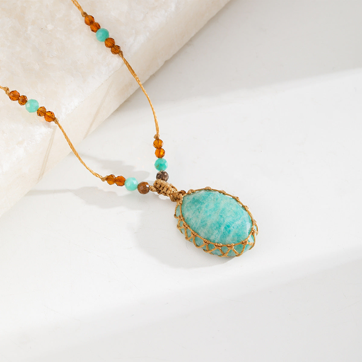 Amazonite Cord Necklace