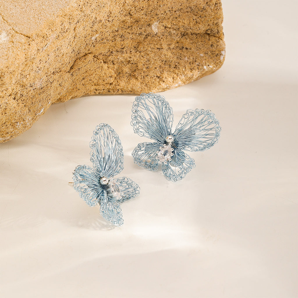 Blue Butterfly Studs — Butterfly