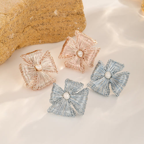 Bow Flower Studs, all styles