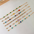 Confetti Chain Bracelet, six styles laid flat