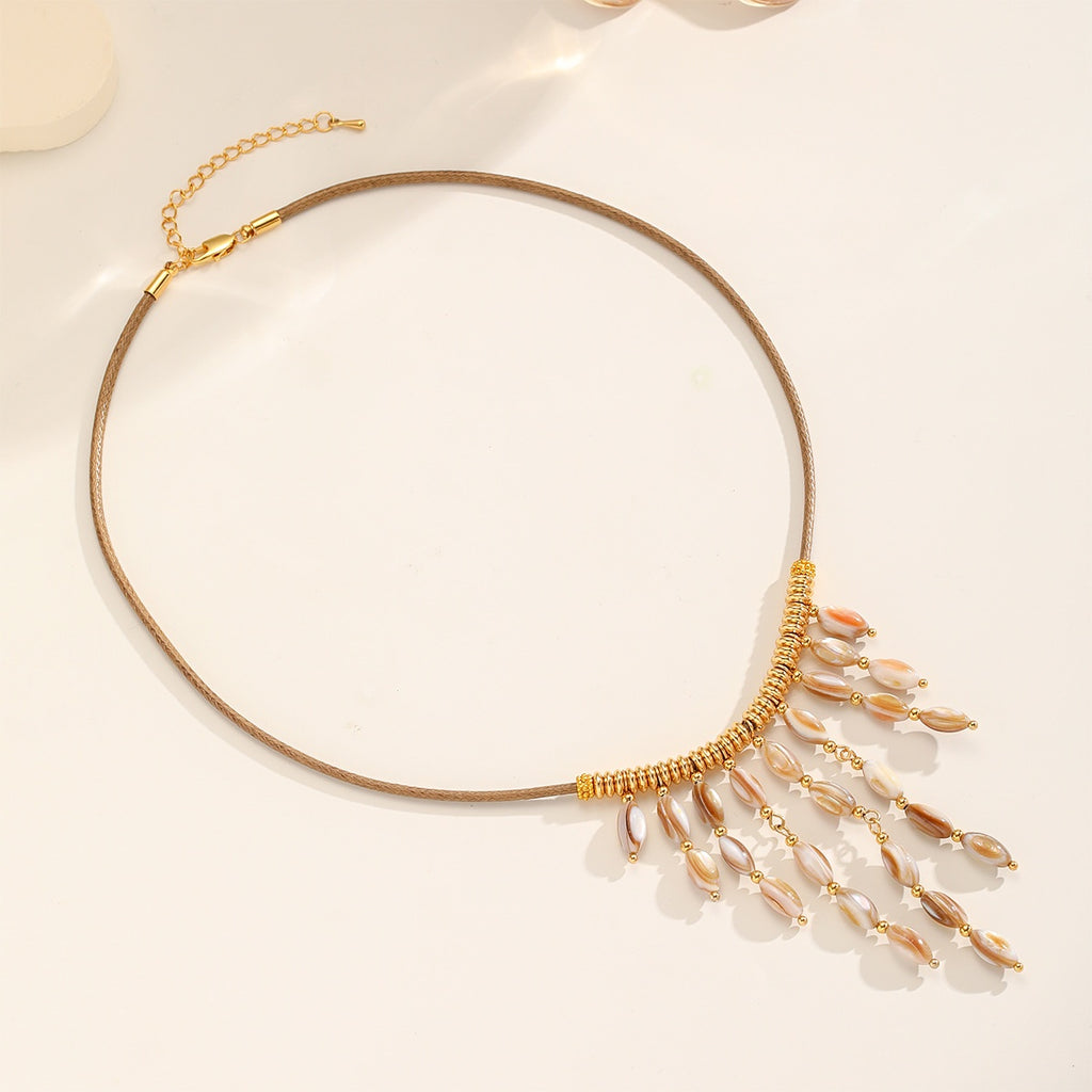 Cord & Shell Set — Necklace