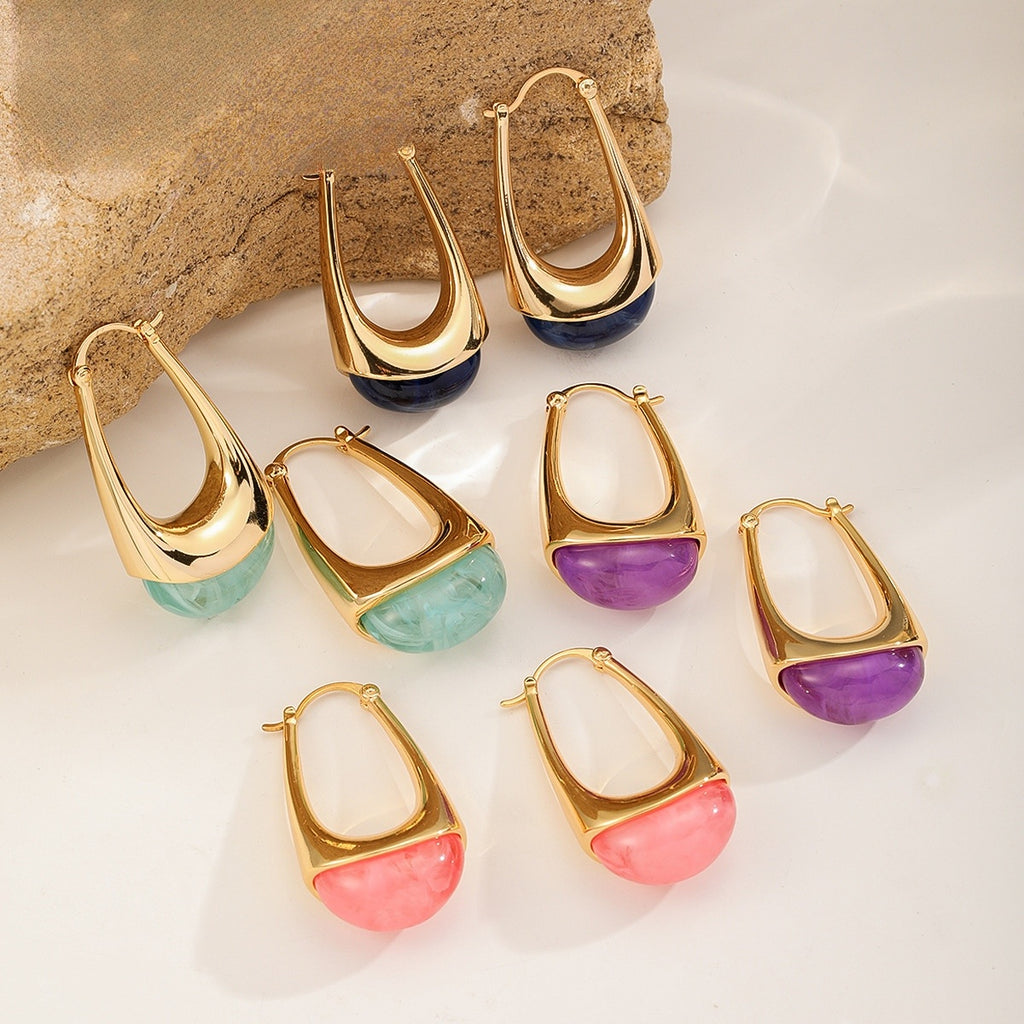 Dipped Resin Hoops, all colors