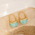 Dipped Resin Hoops — Aqua