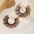 Fan Hoop Earrings — Cocoa