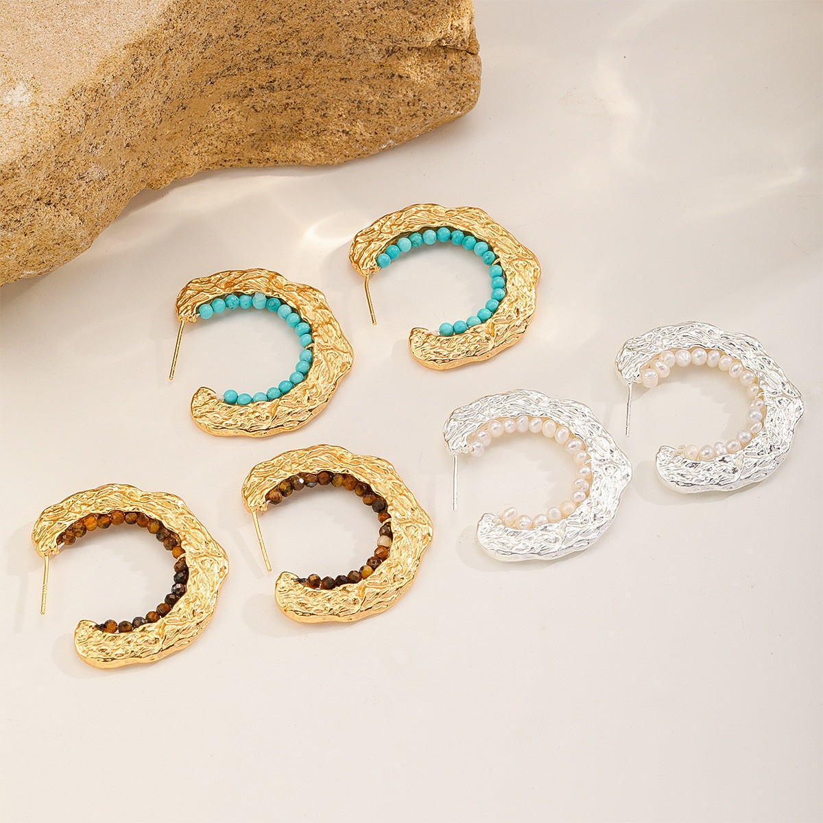 Molten Crescent Earrings, all colors