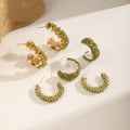 Olive Bead Hoops, all styles