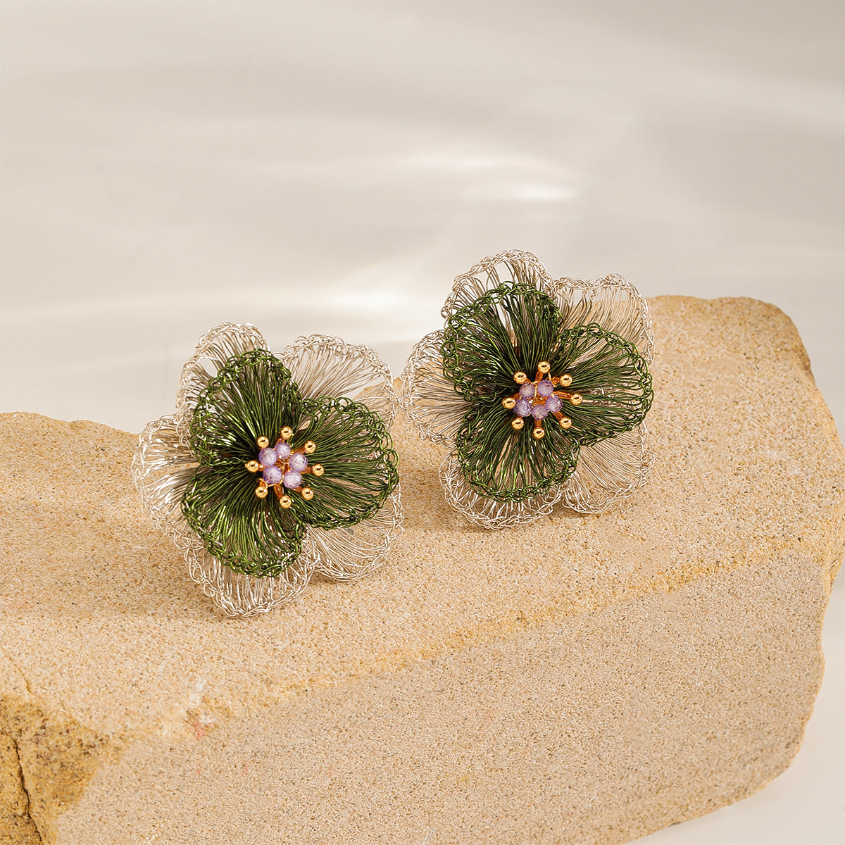 Olive Blossom Studs