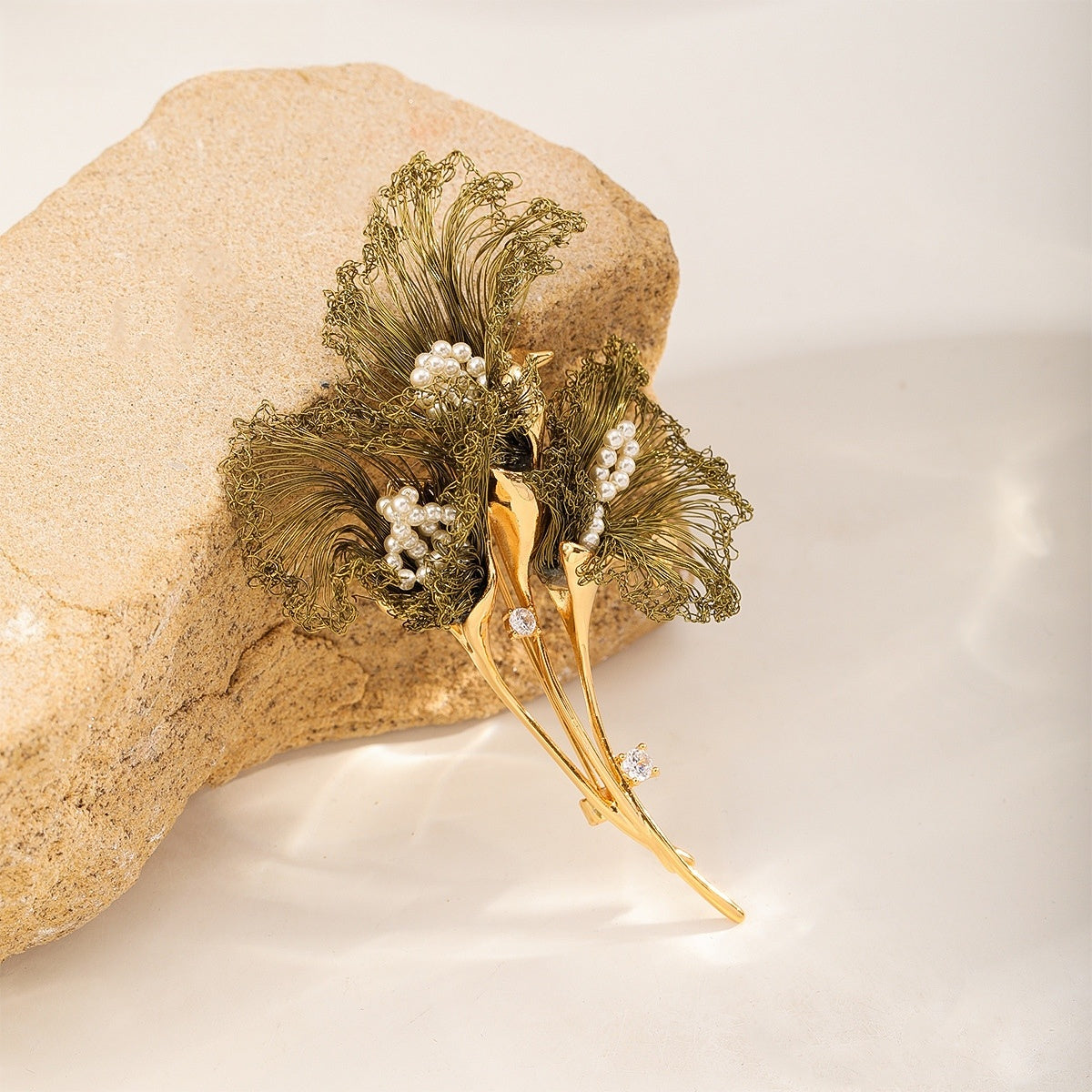Olive Calla Brooch