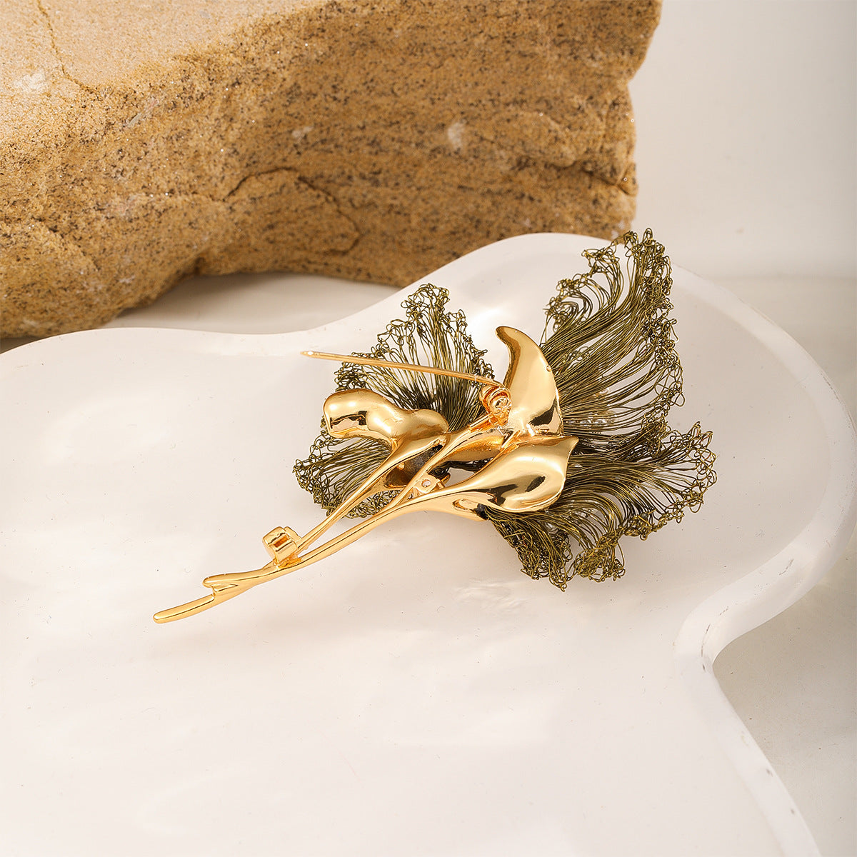 Olive Calla Brooch