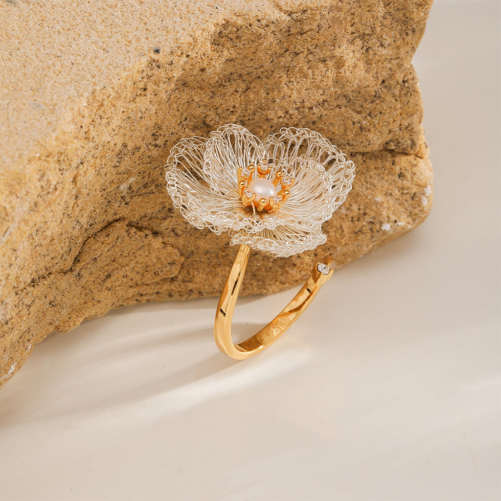 Pearl Flower Ring