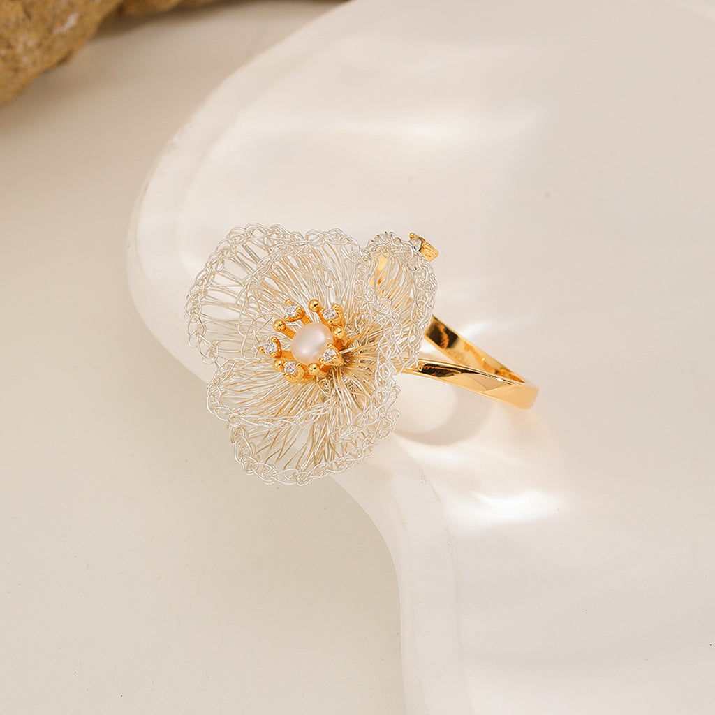 Pearl Flower Ring