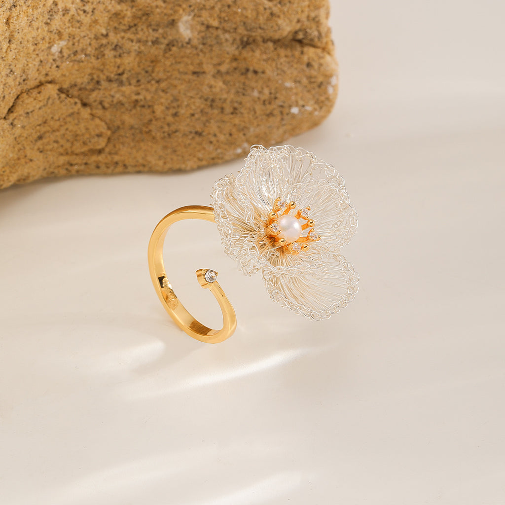 Pearl Flower Ring