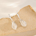 Petal Drop Earrings — Silver