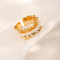 Pleated Pearl Ring — Gold