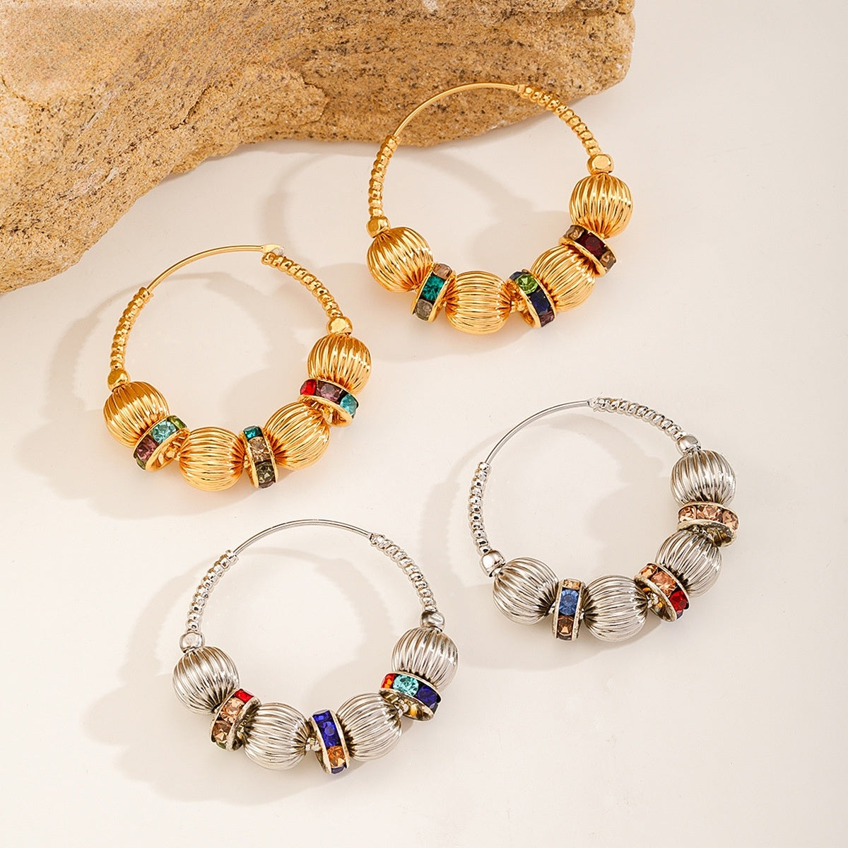 Ribbed Ball Hoops, all colors