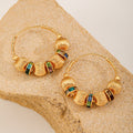 Ribbed Ball Hoops — Gold