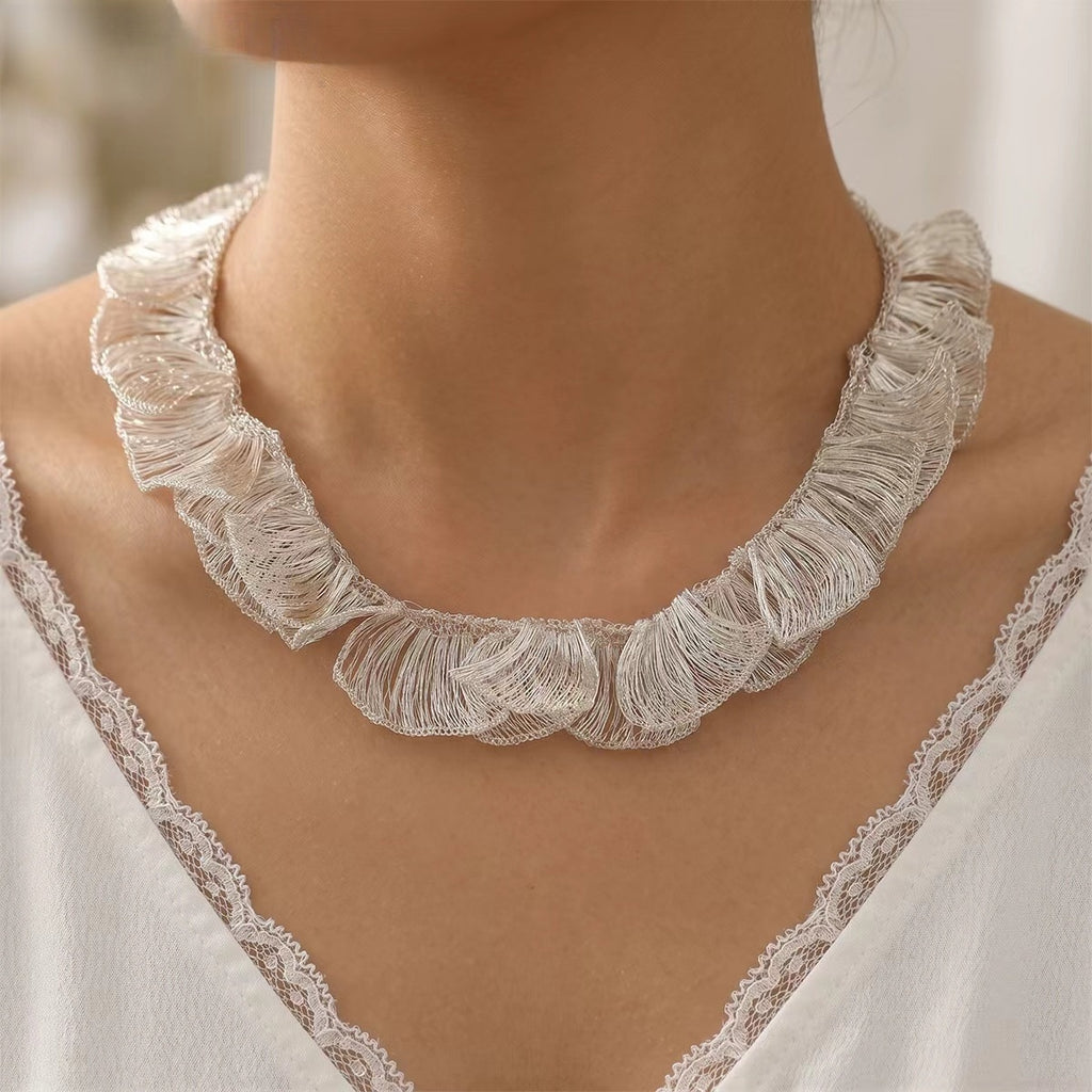 Ruffle Collar Necklace