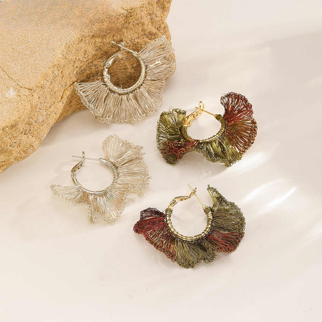 Ruffle Hoop Earrings, all styles