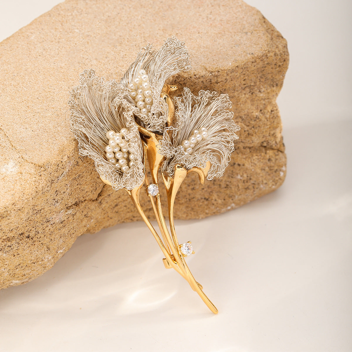 Silver Calla Brooch