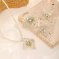 Silver & Green Flower Set
