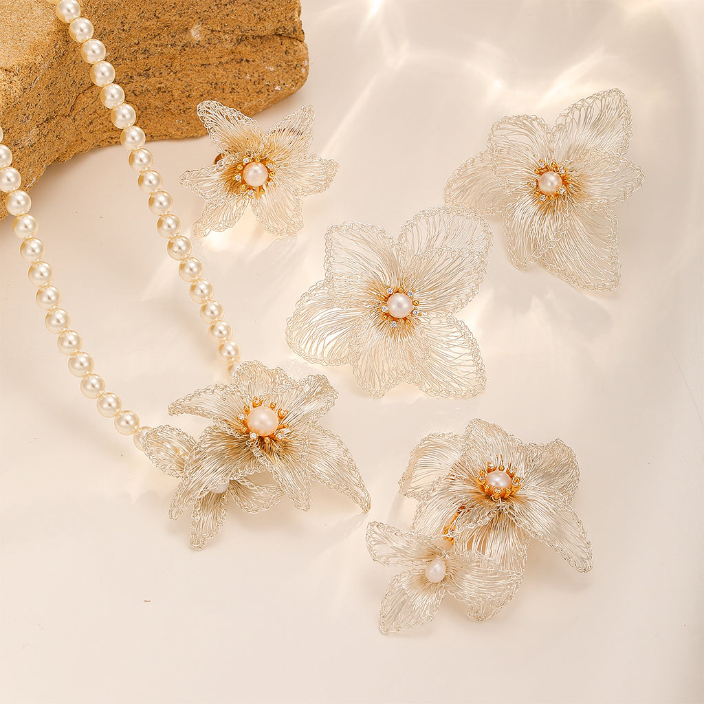 Silver Star Flower Set