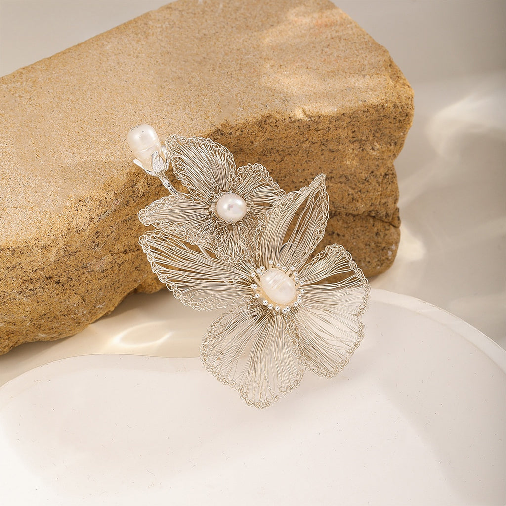 Twin Flower Brooch
