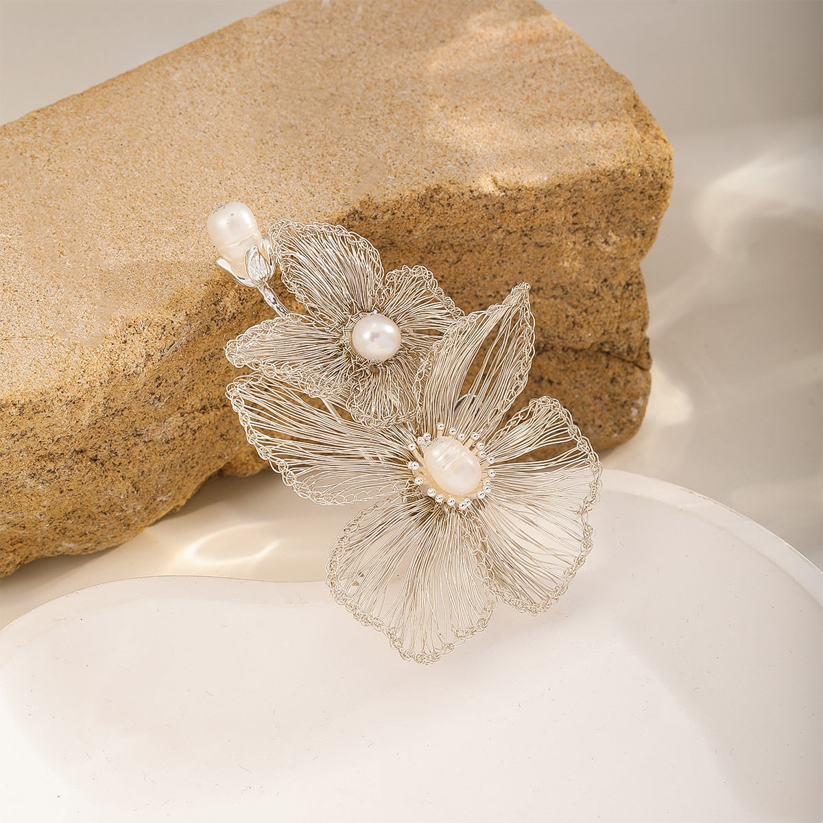 Twin Flower Brooch