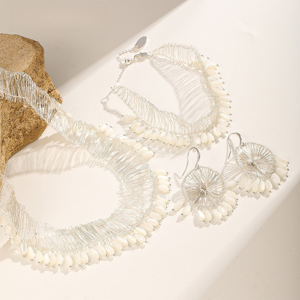 White Fringe Set