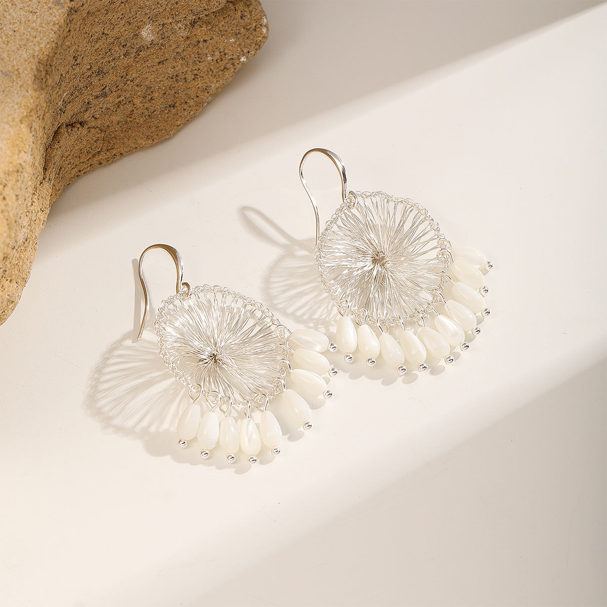 White Fringe Set