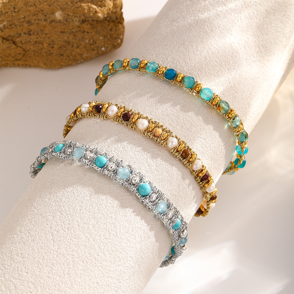Woven Stone Bracelet, all styles
